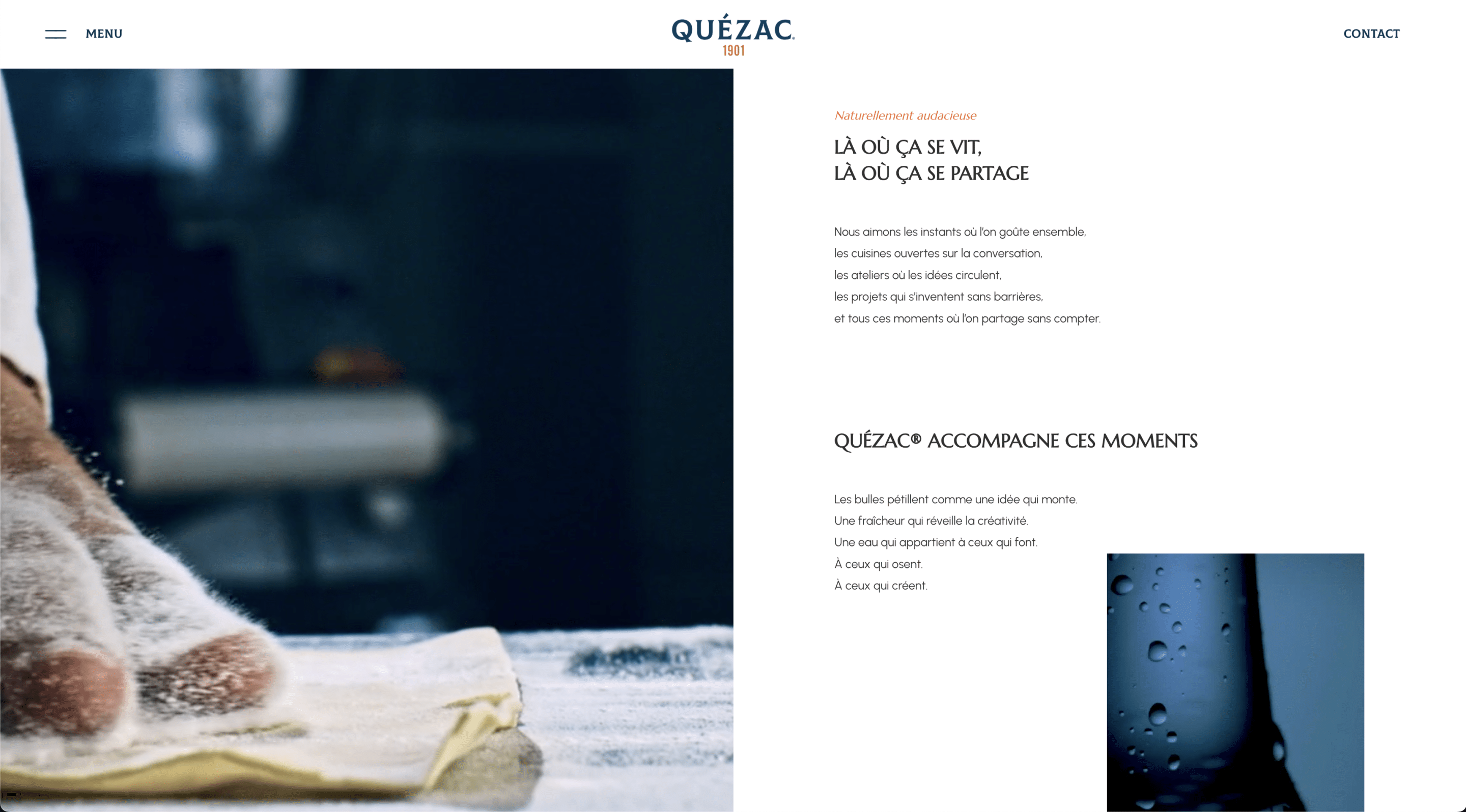 Nouveau site internet Quézac après la refonte par Studio Malto