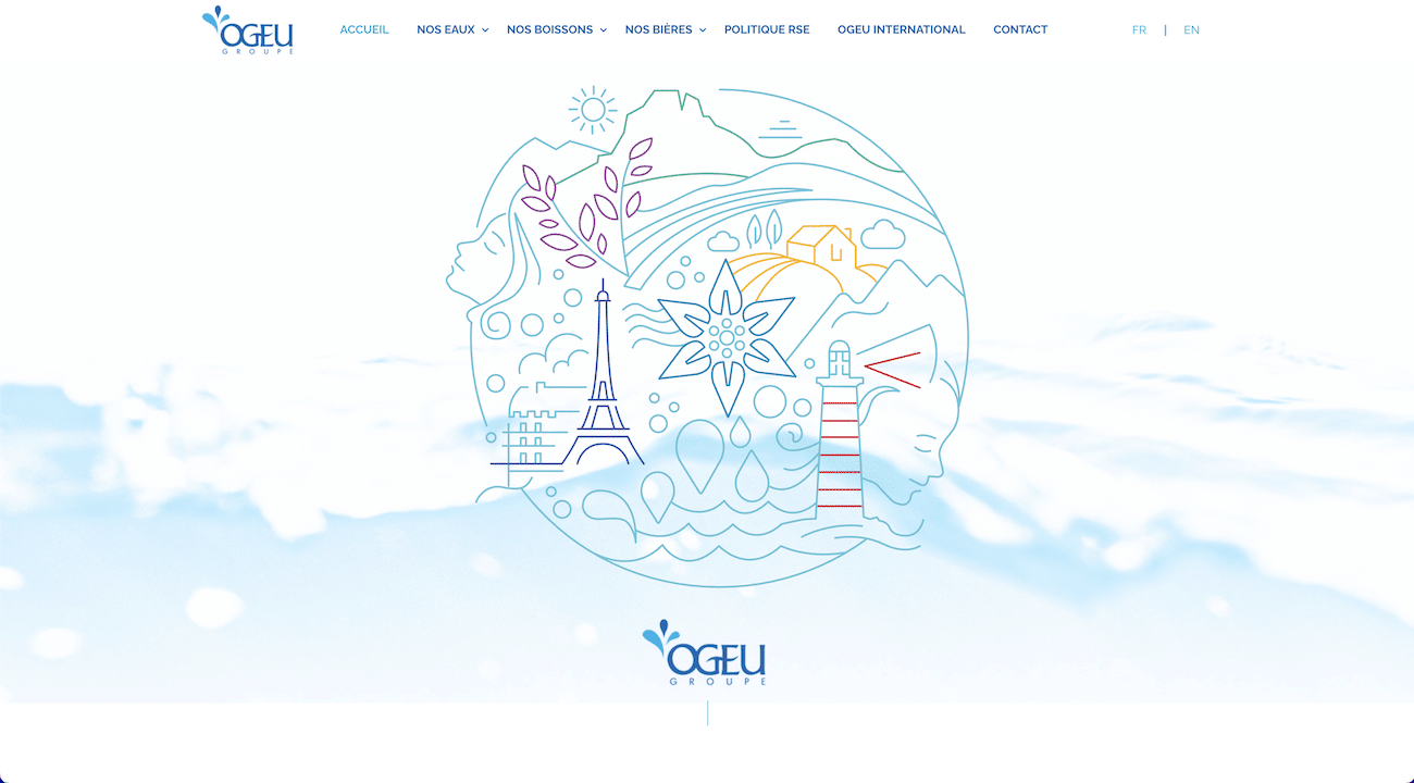 Ancien site Ogeu Groupe, organisé par familles de produits